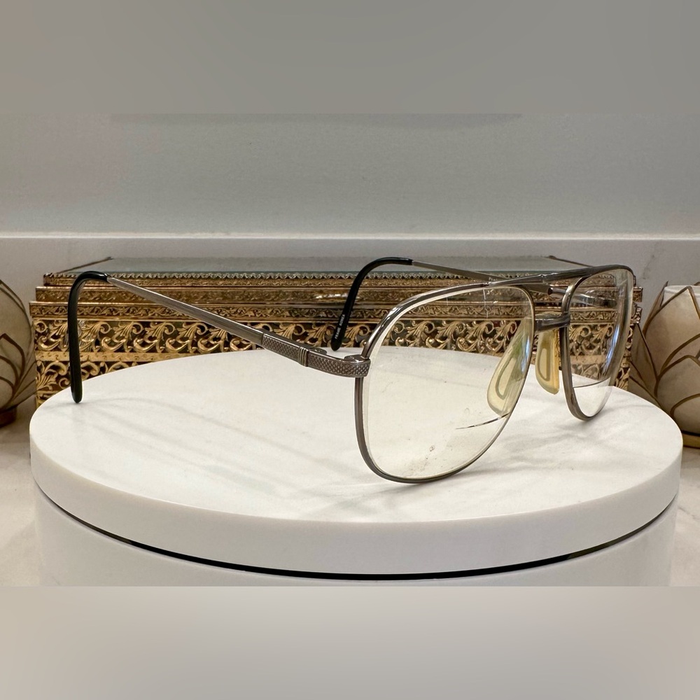 Ti-Max Titanium Otego Optical - Pewter Colored Rx Eyeglass Frames - Korea - EUC
